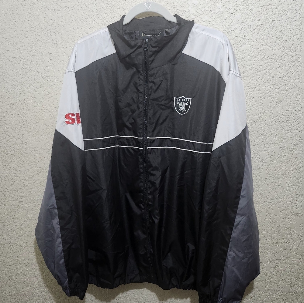 Vintage Raiders Sports Illistrated Windbreaker Men's Black and Gray Jacket - Picture 8 of 8